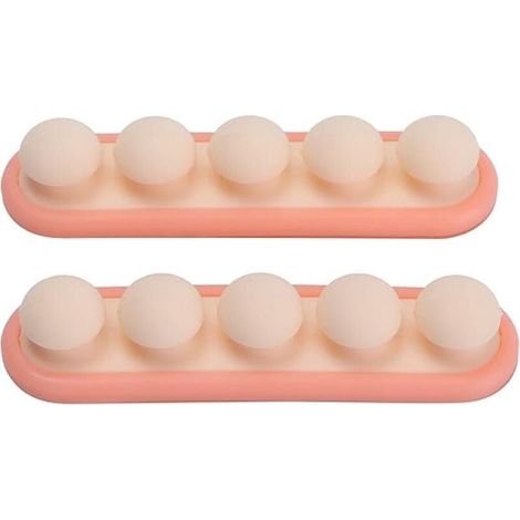 Lot de 2 attaches-câbles autocollantes en silicone pour câbles USB, chargeurs et câbles d’alimentation – rose pâle