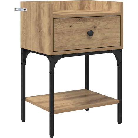 Maison Exclusive - Comodino Rovere artigianale 40 x 29 x 60 cm Legno multistrato