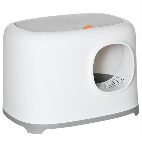 Bac à litière fermé pour chat avec couvercle PP 55 x 40 x 39 cm (1/5)