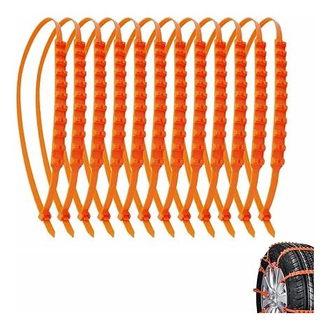 Snow Chains for Car, 10 Pieces Automatic Snow Chains, Adjustable Non-Slip Winter Tyres, Universal for Cars, Trucks, SUVs, Motorcycles, Bikes (1/5)