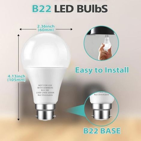 Ampoule LED - - A60 - 9W (équiv. 60W) - Blanc froid 6500K - Lot de 6 (1/5)