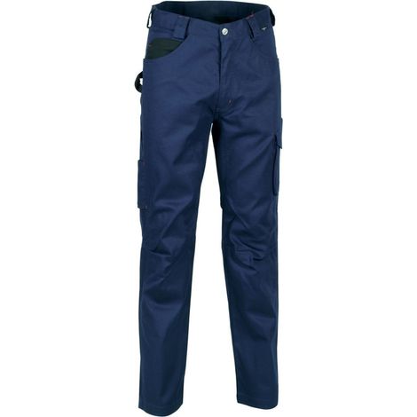 Trade Shop - Pantalón De Drill Cofra Poliéster Algodón Para Trabajos De Seguridad 4 Estaciones -      Marina