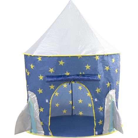 Tenda Casetta Gioco Bambini Capanna Castello Giocattolo in Tessuto 120x116 Razzo (1/4)