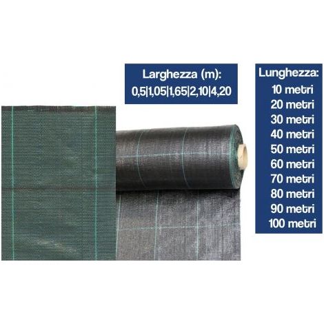 TELO PACCIAMATURA ANTIRADICE ANTI RADICE ANTIALGA PER ERBACCE ORTO 26193V 10 MT,1,05 (26193)