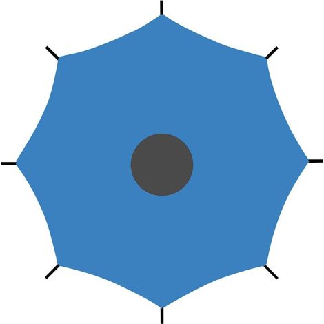 Housse de Protection Solaire pour Trampoline, Ø 244 305 366 427 487 cm, 6/8/12 Poteaux, Résistant aux UV, Imperméable Oxford Housse d'ombrage de Trampoline d'extérieur, Accessoire de Trampolines (1/5)