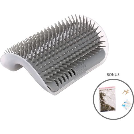 Lotsoir de massage pour chat auto-toilettage avec herbe à chat jouet brosse peigne (1/5)