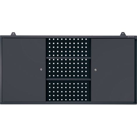 Hängender Werkstattschrank BEN, 1200 x 600 x 200 mm, Anthrazit
