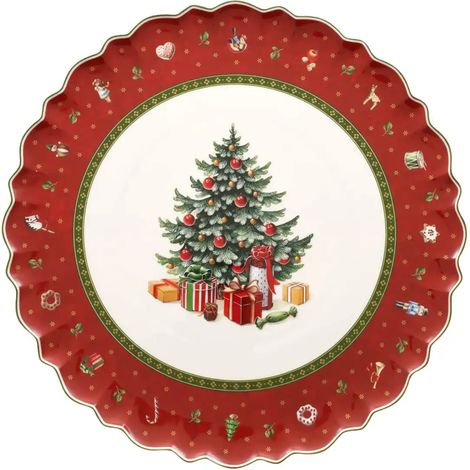 Villeroy & Boch 1485852200 piatto piano Piatto da dessert Rotondo Porcellana Rosso, Bianco 1 pz (1/2)