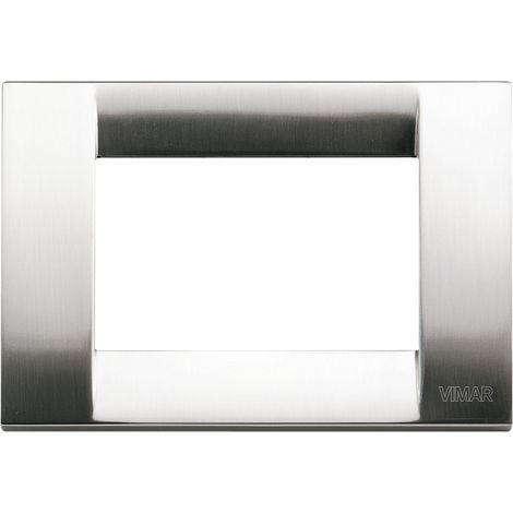 VIMAR - 16733.34 Placa de níquel cepillado clásica 3M