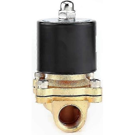 Électrovanne 1/2 pouce 12 V CC pour applications gaz, eau, air, normalement fermée (1/4)