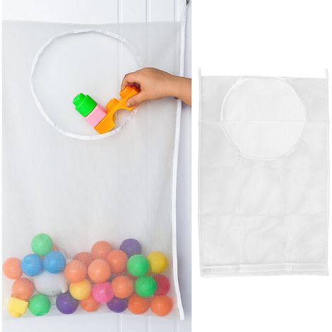 Sac de rangement mural épaissi pour linge ou jouets, filet de salle de bain sans grille