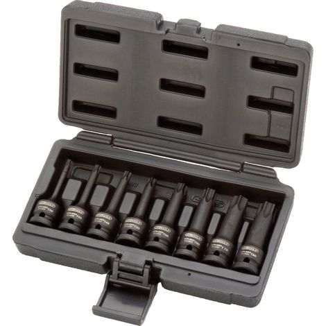 Juego de 8 vasos de vaso de impacto largos TORX® 1/2'', de T30 a T80 - KS TOOLS - 911.0901 (1/5)