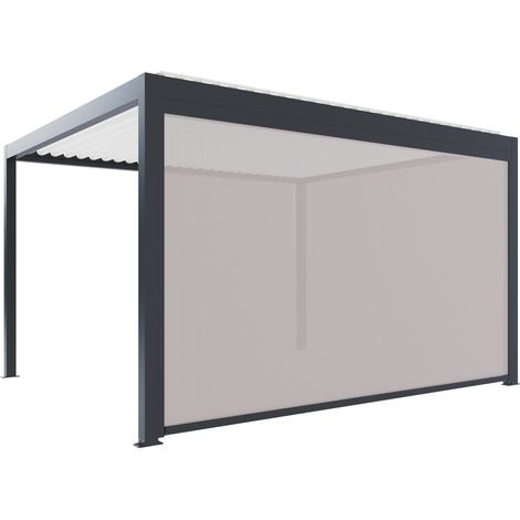 Store Façade Gris Anthracite 4m pour Pergola Bioclimatique S et SV ORIAL Made in France (1/4)