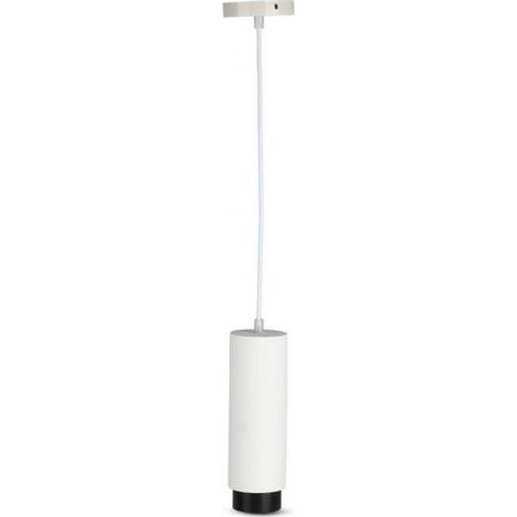 V-TAC VT-864 GU10-GU5.3 Hängende Pendelleuchte 1M Gips mit Metallring schwarz für spotlights - sku 3112 (1/5)