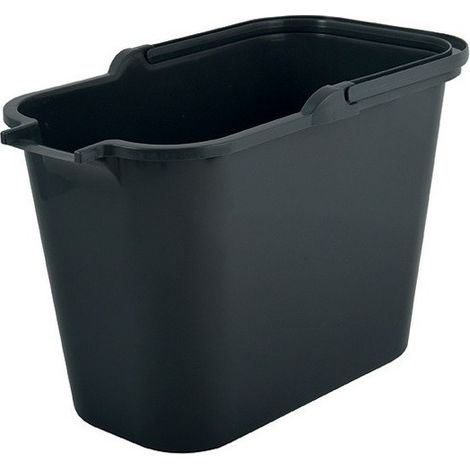 Seau rectangulaire 12L PP Gris MSV