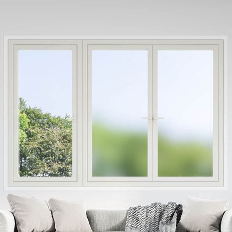 vidaXL Láminas de ventana esmerilada 3 uds PVC gris (1/5)