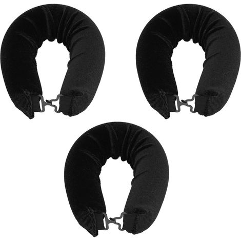 Lot de 3 bigoudis sans chaleur avec bandeau pour un brushing doux et une utilisation nocturne. Convient à tous types de cheveux (noir). (1/5)