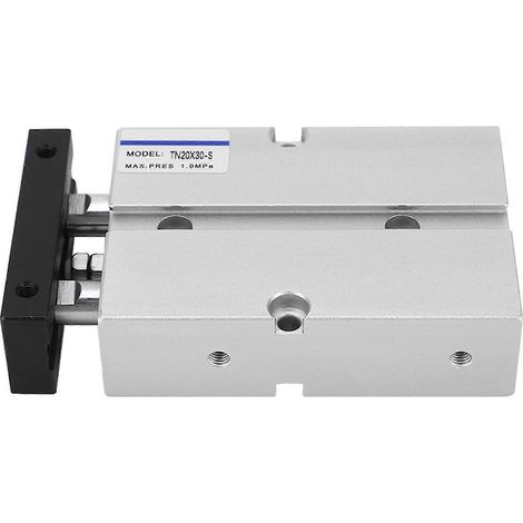 Luftzylinder, pneumatisch, 2 Kolbenstangen, 2 Wellen, doppeltwirkend, 0,1–1,0 MPa, 30 mm Hub, 20 mm Bohrung