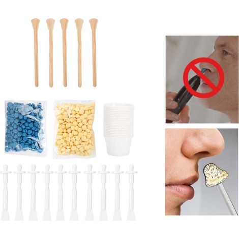 Cire épilatoire chaude Blue ZOO 70g pour visage et nez, incluant applicateurs (1/5)