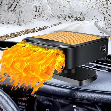 Autoheizung, 12V 200W Autoheizungslüfter-Entfroster, 360° drehbar, Schnellheizung für die Windschutzscheibe