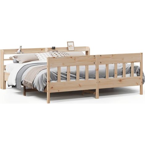 Maison Exclusive - Massivholzbett ohne Matratze 200x200 cm Kiefer