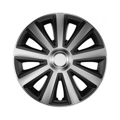 Radkappen Versaco Carbon Aviator Silber/Schwarz - 15''