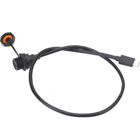 Connecteur USB étanche IP67 TYPEC mâle femelle avec prise de câble E10TPCTFF/TPCAM (1 mètre) (1/5)