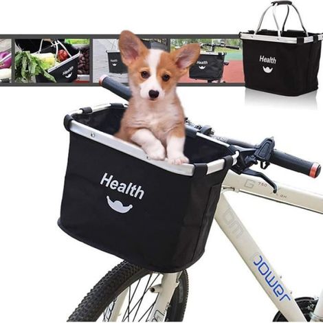 Panier vélo pliant - Transporteur Sac Pet Carrier en alliage d'Aluminium Noir (1/4)