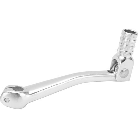 Motorrad-Kickstarterpedal, feinfühlig, CNC-gefrästes Aluminium, Universalzubehör, silber (1/5)