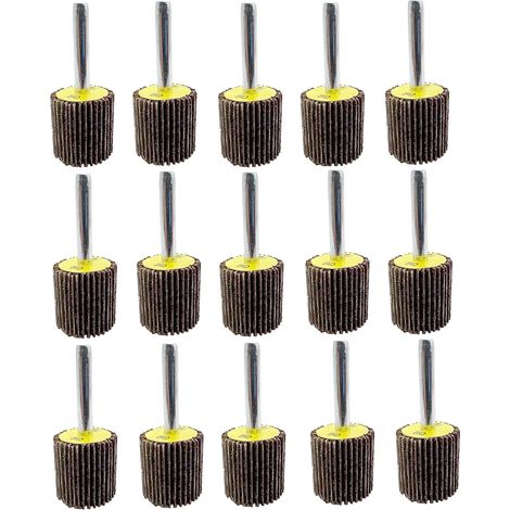 25 pièces Roue Abrasive 20X25x6mm Grain 80 Disque a lamelle pour Brosse Poncage Perceuse Accessoires Polissage Bois Metal