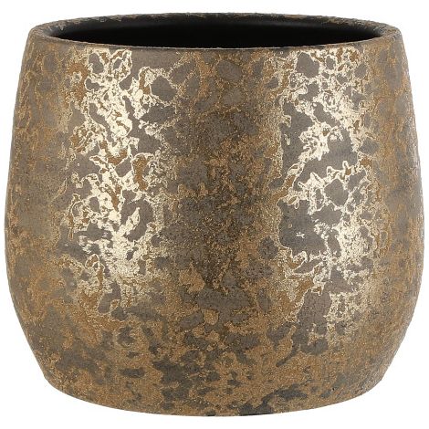 Mica Decorations Blumentopf Terracotta Clemente Ø 32 x 25,5 cm gold (1/2)