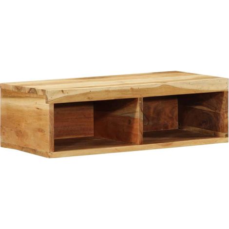 Meuble TV mural Meuble de rangement - 60x30x19 cm bois massif d'acacia fr2646 - Maison La Vie