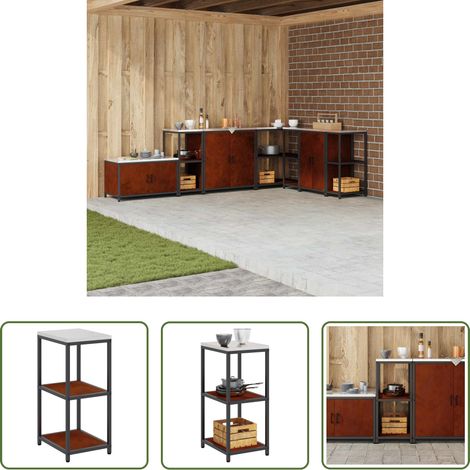 Étagère cuisine - Rangement de cuisine avec étagère Rouillé 60 x 50 x 92 cm Acier (1/5)