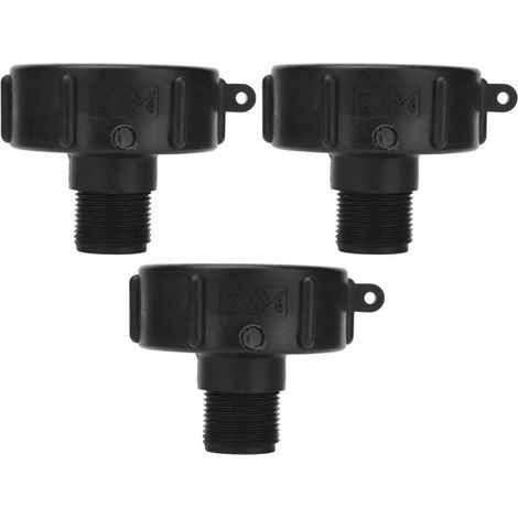 Raccords pour cuve IBC Hyuduo, filetage G3/4, connecteur de vidange en plastique ABS, connecteur de vanne, joint intégré, plusieurs modèles, kit de 3 pièces, matériau : ABS (1/5)