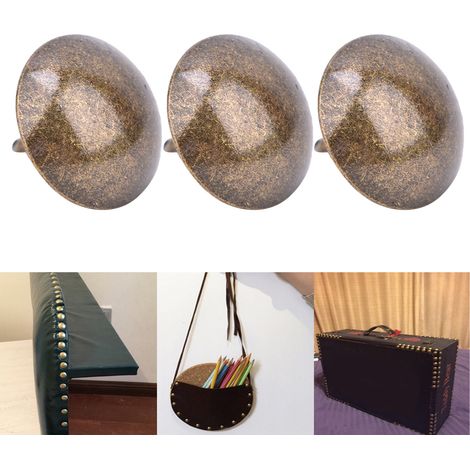 50 Punaises de Rembourrage Épaisses, Têtes Décoratives, Clous à Enfoncer 23x23mm pour Remplissage de Canapés (1/4)