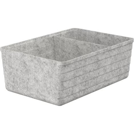 CAJA ORGANIZADORA GRANDE 480X335 DE FIELTRO CON TAPA DE CORCHO (RECICLADO)