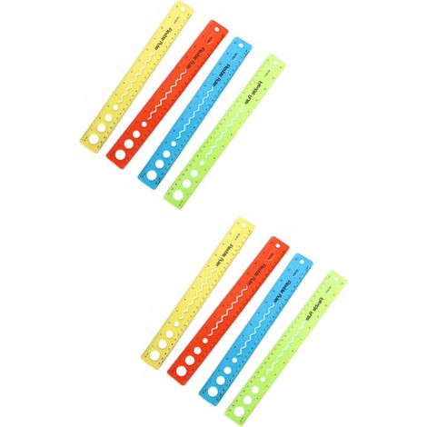 Kit de 8 règles flexibles, transparentes et résistantes à l'usure (1/5)