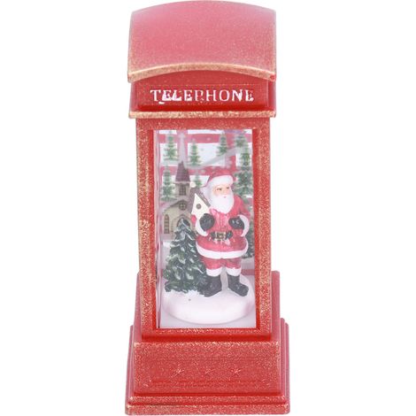 Eosnow Weihnachtsdekorationen, Telefonzellen-Dekoration, Nachtlicht, leuchtendes Geschenk für Zuhause, alter Mann