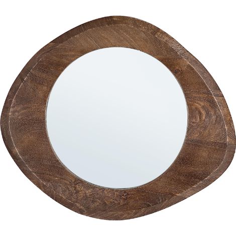 Specchio con cornice in legno "Erin" -70X60 / Marrone (1/4)