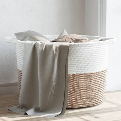 vidaXL Wäschekorb, Wäschekiste mit Griffen, Wäscheaufbewahrung, Badezimmer-Organizer, Braun 358472