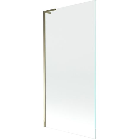 Paroi de baignoire en verre Mexen Next L 1-volet 90 x 150 cm, transparent, dorée - 895-090-000-03-00-50 (1/5)