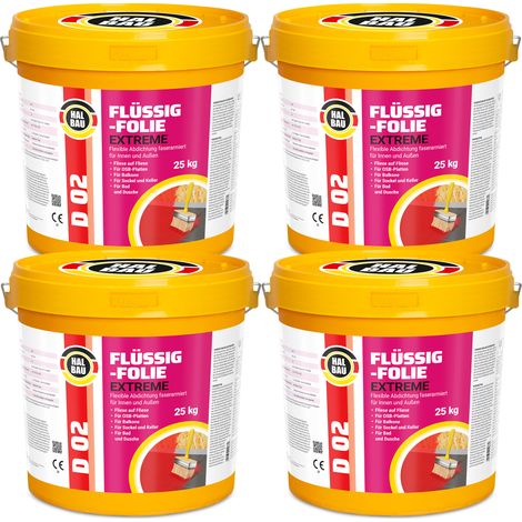 HALBAU Flüssigfolie Extreme Badabdichtung Dichtmembran Dichtfolie D02 - 100KG (1/5)