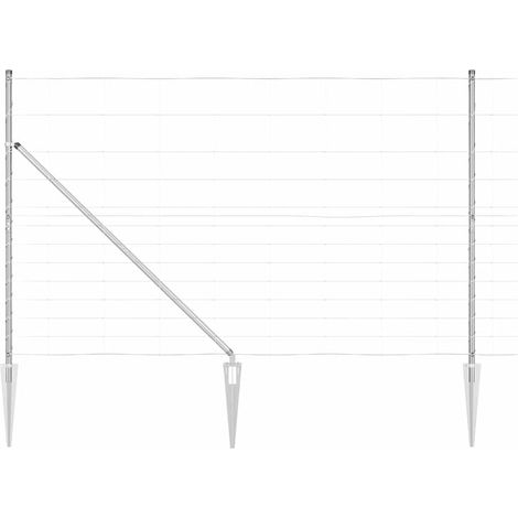 Maison Exclusive - Schweißdrahtzaun mit Spikes 50 x 1,5 m (B x H)