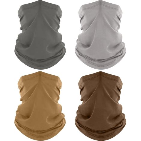 4 Pcs Cache-Cou, Tour de Cou Respirant Anti-UV Séchage Multifonction filtre UV vent poussière, UPF50 anti-UV, taille unique, 95% Polyester 5% Élasthanne (1/5)