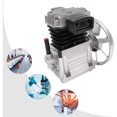 Air Compressor Bare Pump Motor Head 3HP Piston Twin Cylinder 2.2KW 250L/min UK (1/5)