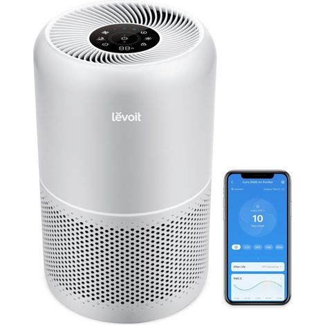Purificatore d'aria - Levoit - Core 300S Pro - Filtrazione a 3 fasi - Superficie fino a 50 m² - Silenzioso a partire da 22 dB - Potenza 23 W (1/3)