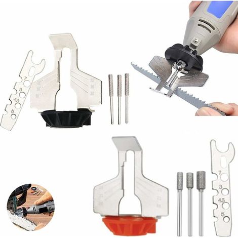 Scie Chaînes Outil Affûtage Kit D'affûtage Tronçonneuse Rotatif Kit Accessoire Chaîne Scie Tronçonneuse Affûtage Fixation Outil Scie Aiguiseur Guide Perceuse à Outils pour Chaînes de Scie(2 Ens (1/5)