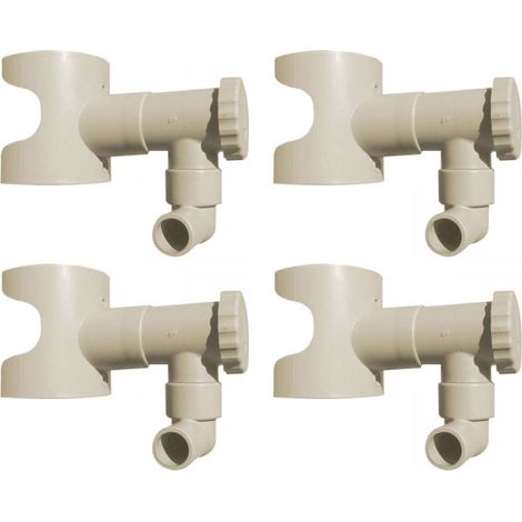 Récupérateur d'eau pour gouttière circulaire (Lot de 4) Sable (1/4)