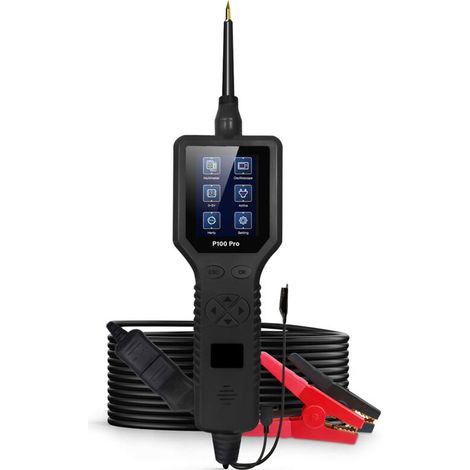 Jeffergarden Testeur de circuit automobile 9-30 V P100 Pro, kit de sonde de circuit 12 V 24 V, multimètre, oscilloscope numérique, détecteur de tension pour motos-DOU