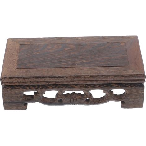 Étagère Bois De Noyer Rectangulaire Pour Vases Et Plantes Socle Oriental Décoratif Support Pour Théière Yixing Ou Objets Intérieur (1/5)